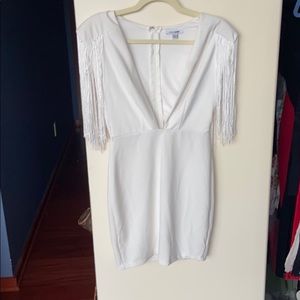 Sexy white mini dress